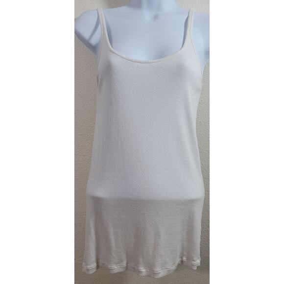 Halogen White Round Neck Sleeveless Tank Top Medium Lightweight Soft Stretchy - Picture 1 of 5